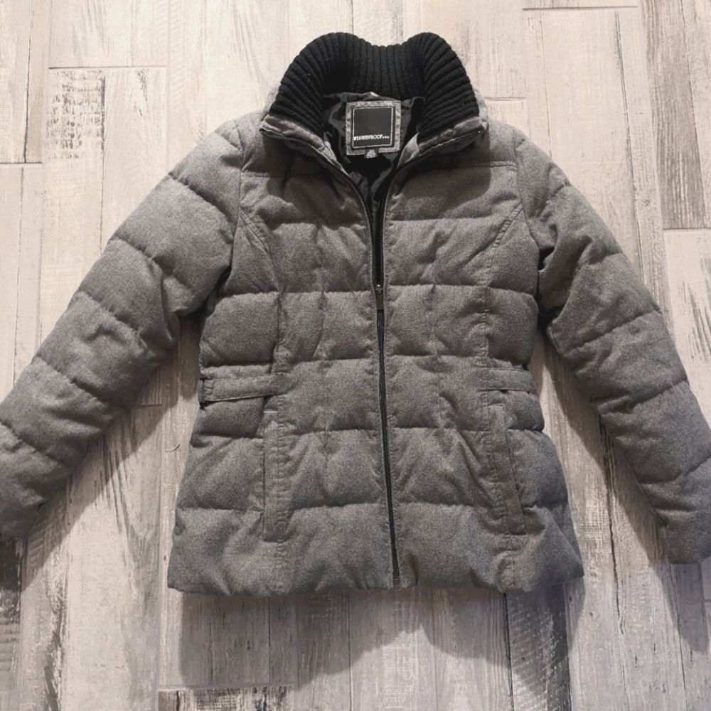 Womens Winter Jacket Weatherproof Brand Grey Zip Front Size M
